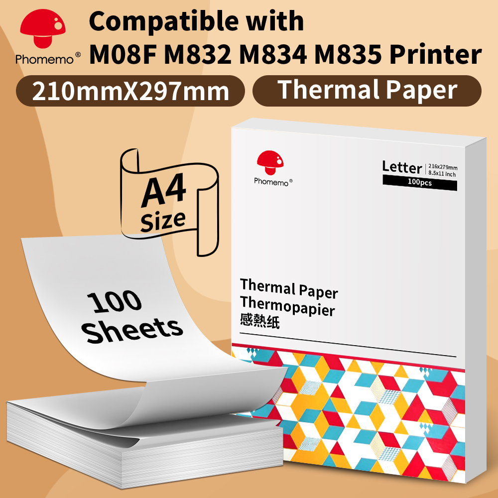 Commercial Photo Printer - Papel de impresora térmica Phomemo A4,