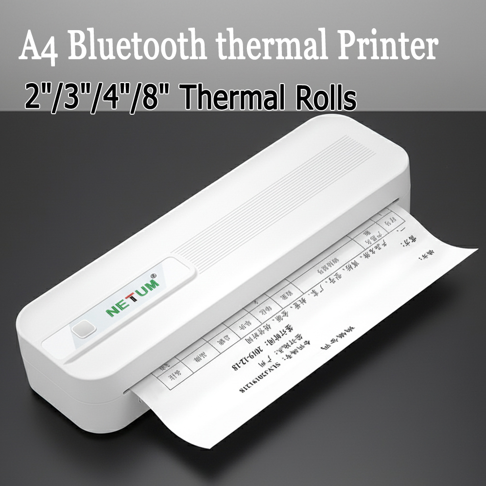 Commercial Document Printing - Impresora Térmica Portátil A4 sin Tinta,