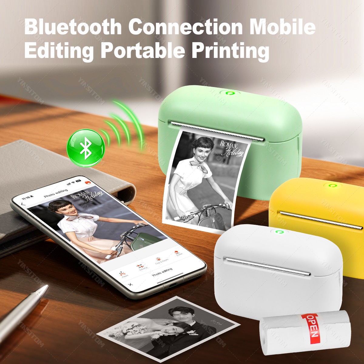 Mini impresora térmica de etiq - Commercial Photo Printer reseña y precio